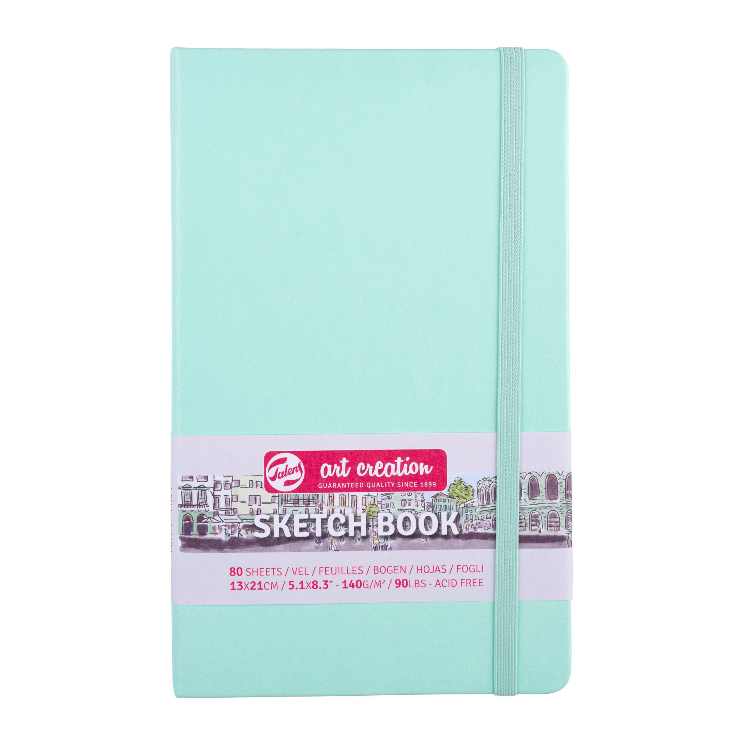 Talens Skizzenbuch Art Creation – 13 × 21 cm – 140 g/m² – Hardcover – 80 Blatt – cremefarbenes Papier – Mint