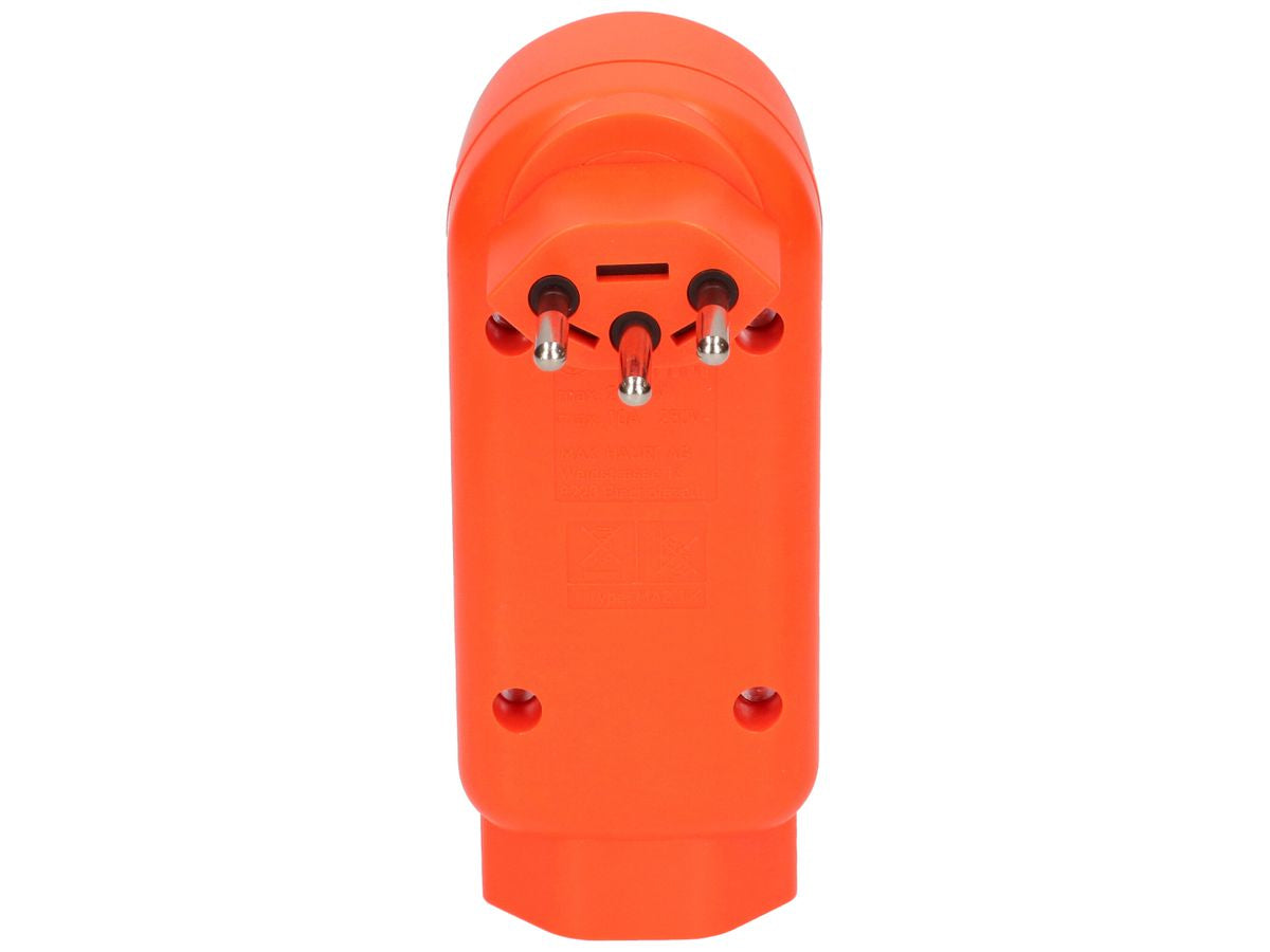 Max Hauri AG Max Hauri Steckdosenleiste, 3×T13, Eingang T12 (abgewinkelt), Berührungsschutz, drehbar 360°, 116×47×76 mm – o