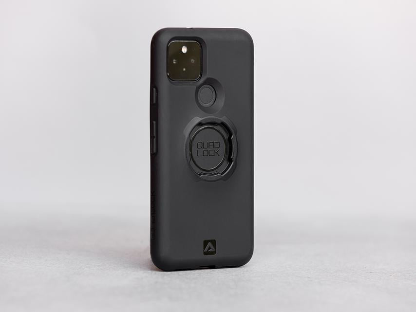 Quad Lock Backcover – für Google Pixel 5, Mikrofaser+PC+TPU, schwarz