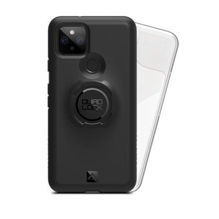 Quad Lock Backcover – für Google Pixel 5, Mikrofaser+PC+TPU, schwarz