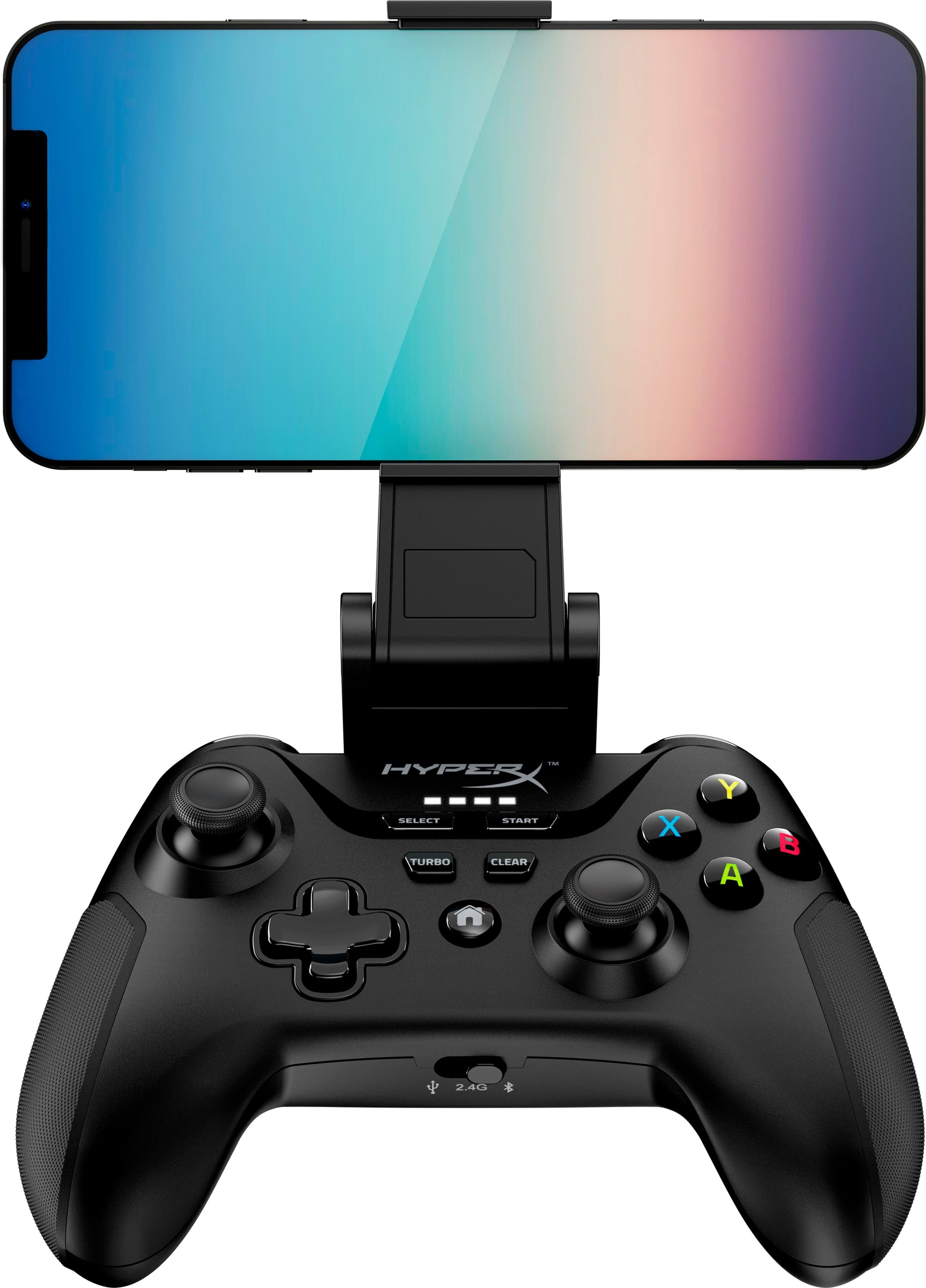 HyperX Clutch Wireless – Gamepad – Kabellos, USB (USB Typ-A/USB Typ-C), für Android & PC, Schwarz