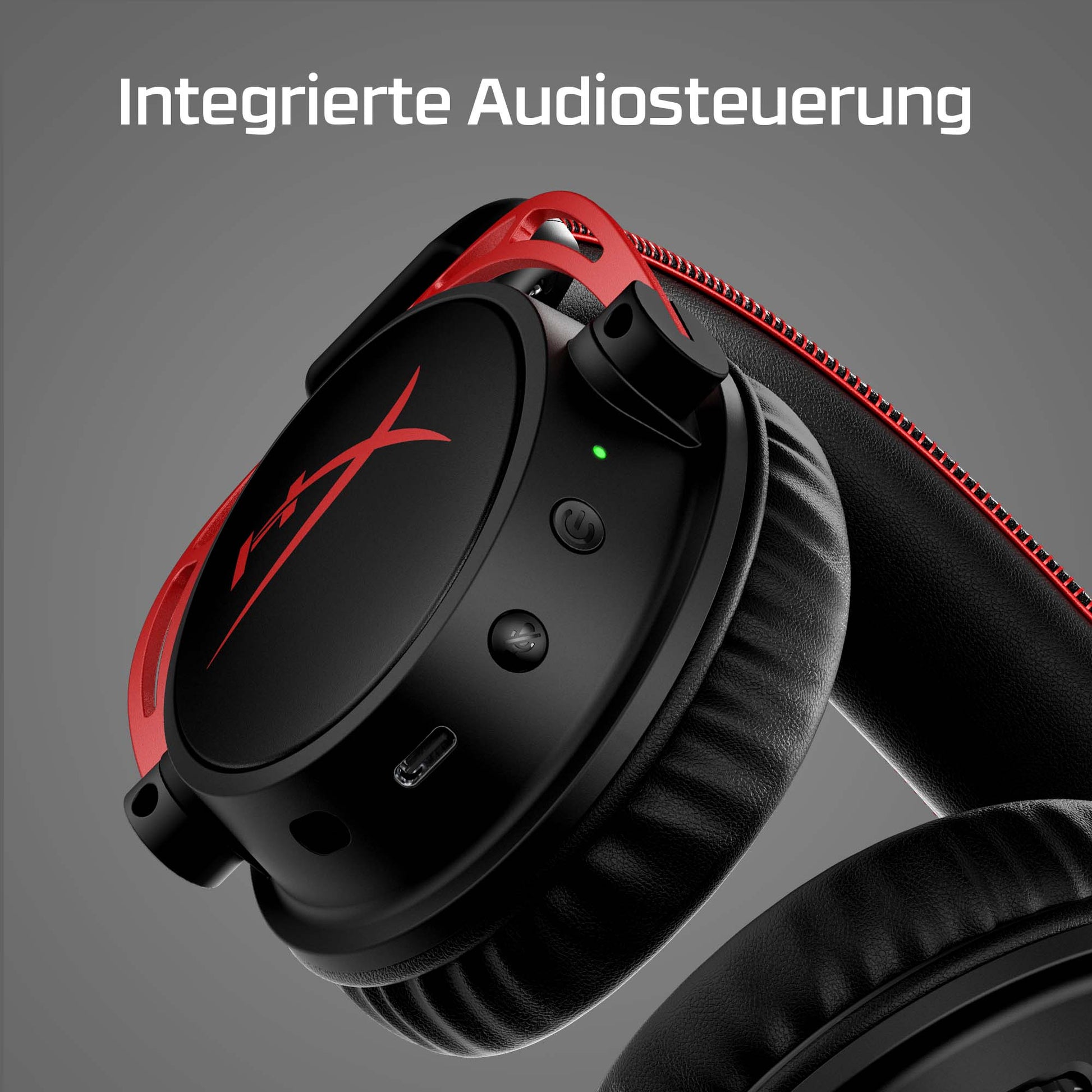 HyperX Cloud Alpha – Over-Ear Gaming-Headset – Kabellos, USB-A, Surround-Sound – Schwarz/Rot – bis 300 h