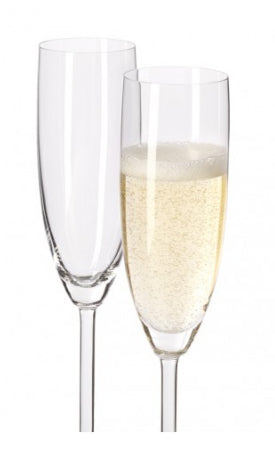 LEONARDO Daily Sektglas – 0,20 l, Kristallglas, transparent, spülmaschinenfest, 6 Stück