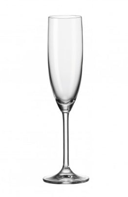 LEONARDO Daily Sektglas – 0,20 l, Kristallglas, transparent, spülmaschinenfest, 6 Stück