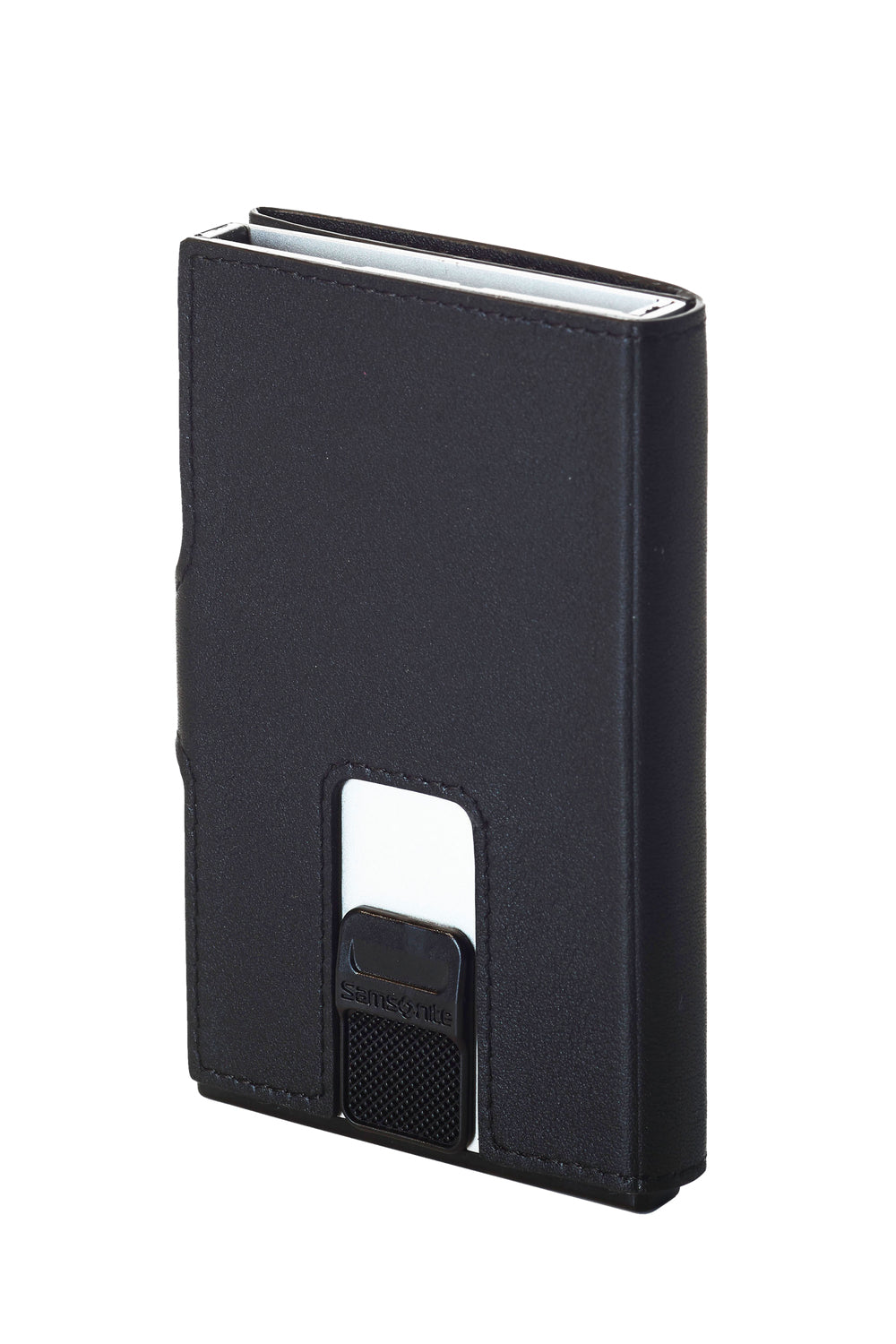 Samsonite Schiebeportemonnaie – 66 × 102 mm, Leder, Schwarz – 1 Stück