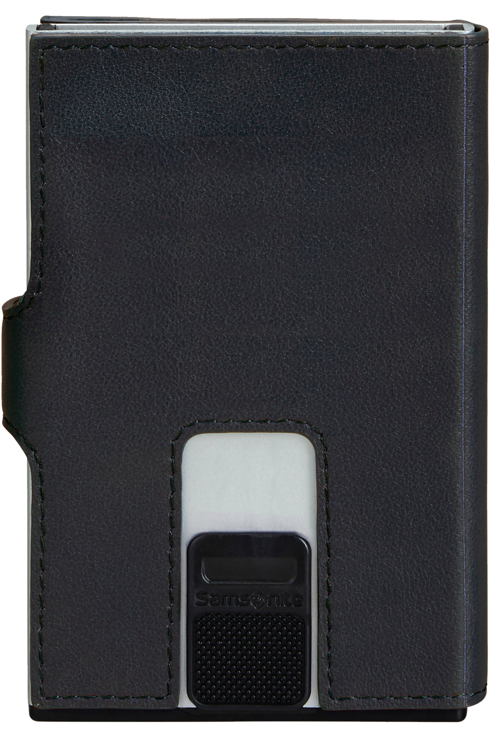 Samsonite Schiebeportemonnaie – 66 × 102 mm, Leder, Schwarz – 1 Stück