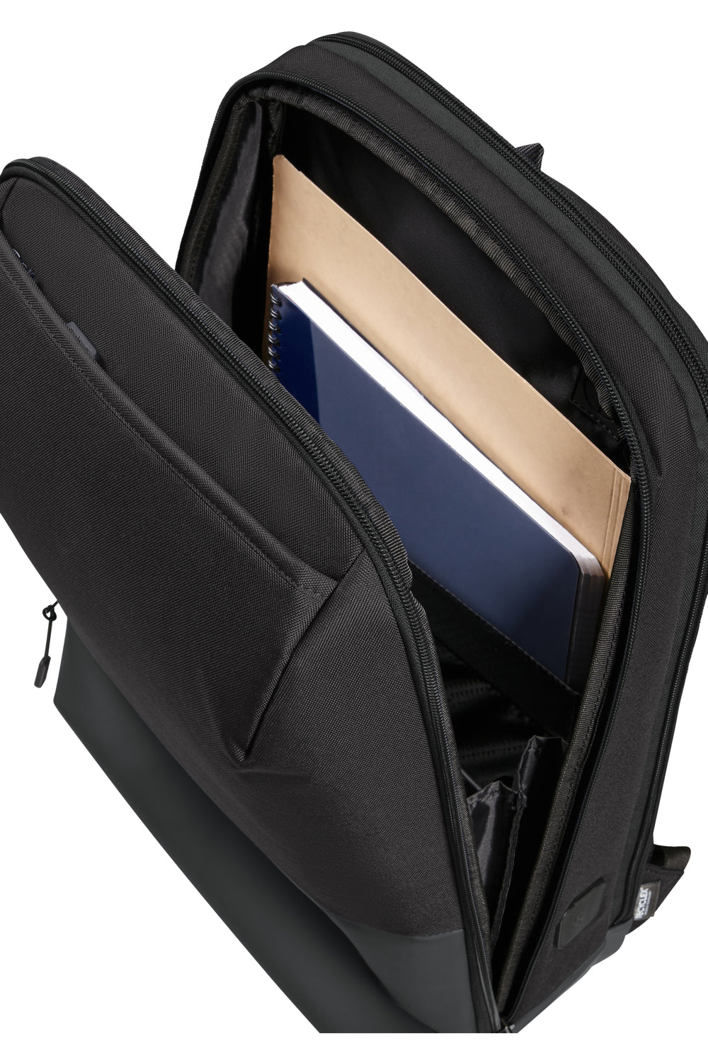 Samsonite Stackd Biz Notebook-Rucksack – 16,5 l, Aufsteckfunktion, USB-Port, recyceltes PET (rPET), schwarz