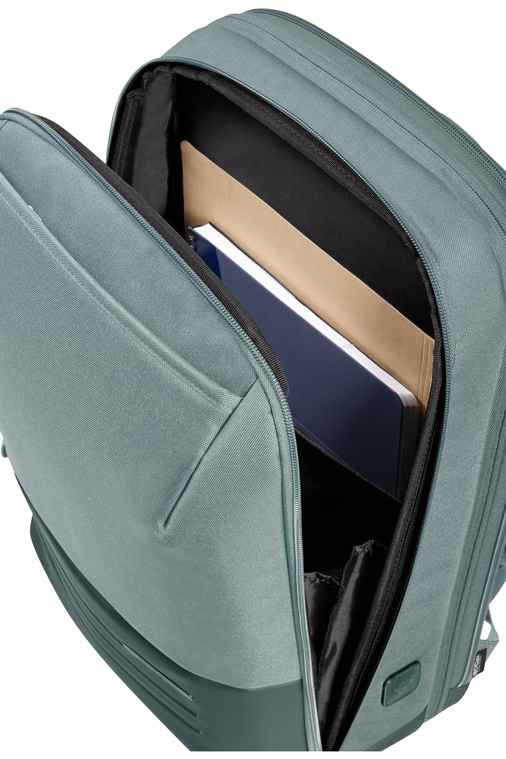 Samsonite Stackd Biz Notebook-Rucksack – 22/30 l, Aufsteckfunktion, USB-Port, recyceltes PET (rPET), Forest