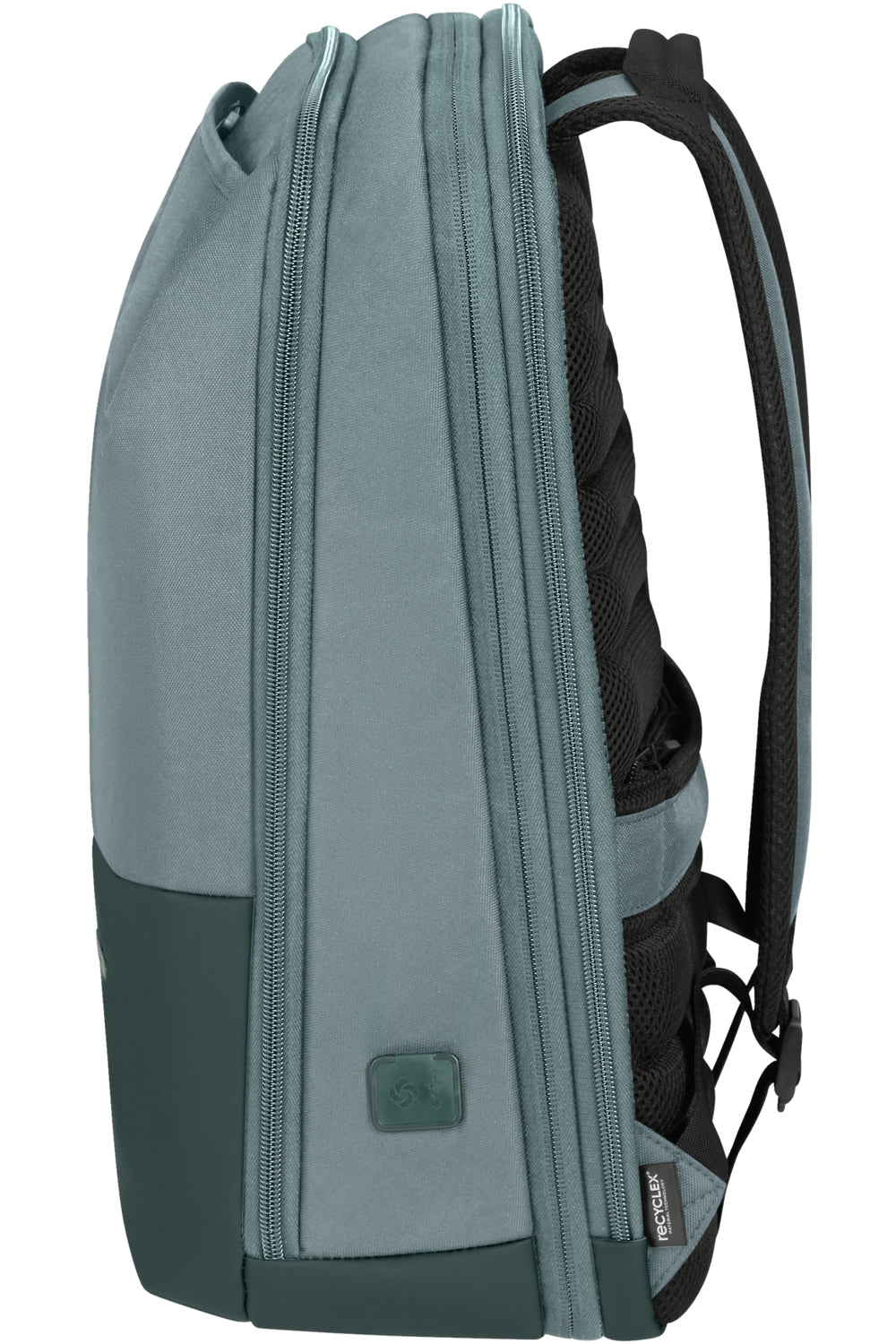 Samsonite Stackd Biz Notebook-Rucksack – 22/30 l, Aufsteckfunktion, USB-Port, recyceltes PET (rPET), Forest