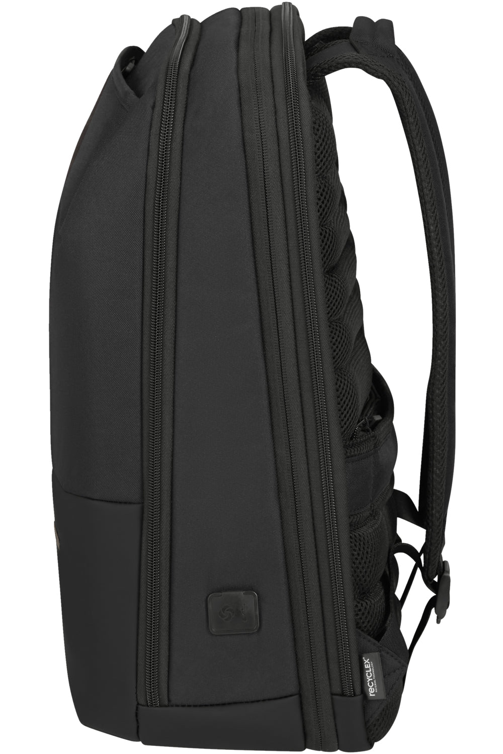 Samsonite Stackd Biz Notebook-Rucksack – 22/30 l, Aufsteckfunktion, USB-Port, recyceltes PET (rPET), Schwarz