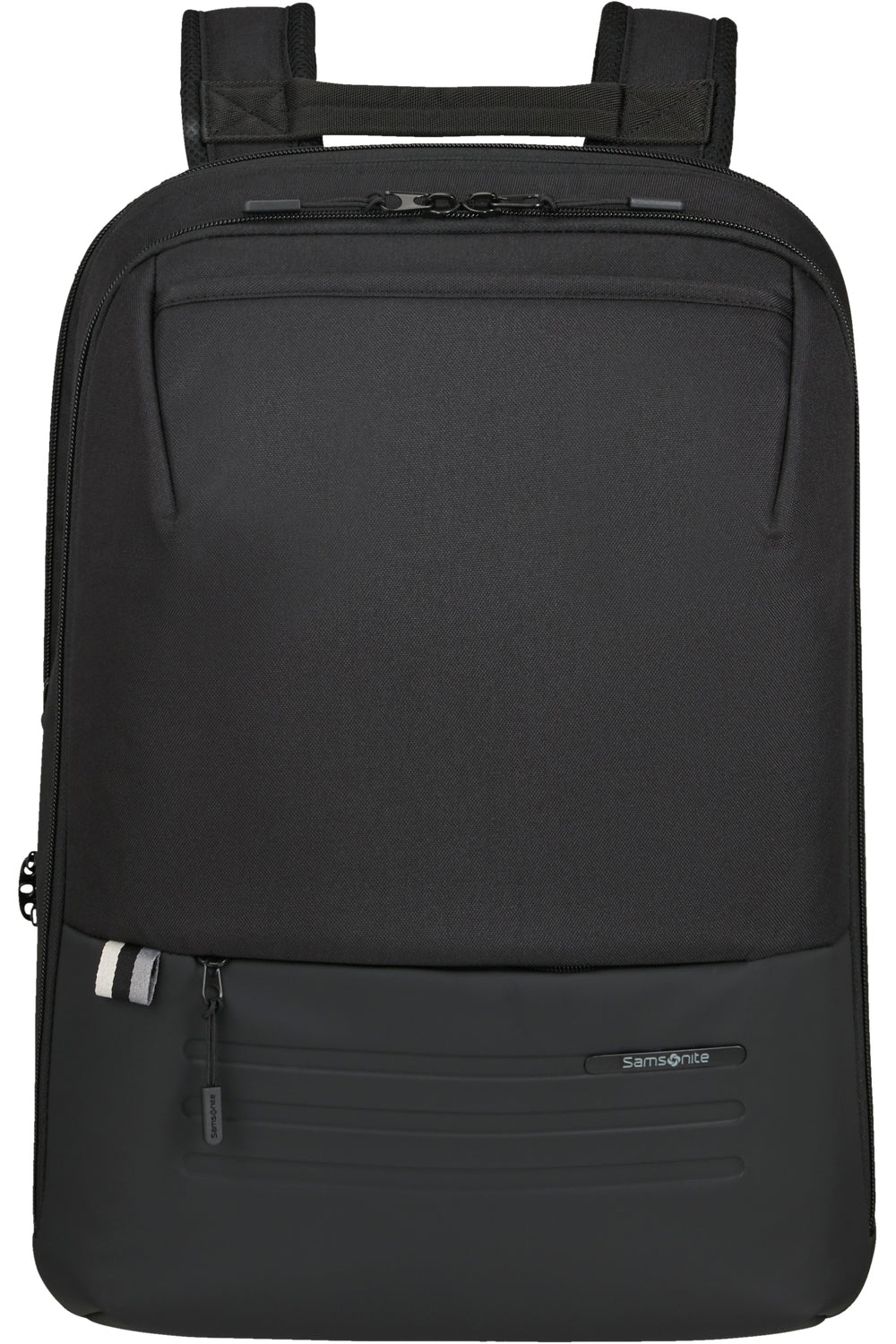Samsonite Stackd Biz Notebook-Rucksack – 22/30 l, Aufsteckfunktion, USB-Port, recyceltes PET (rPET), Schwarz