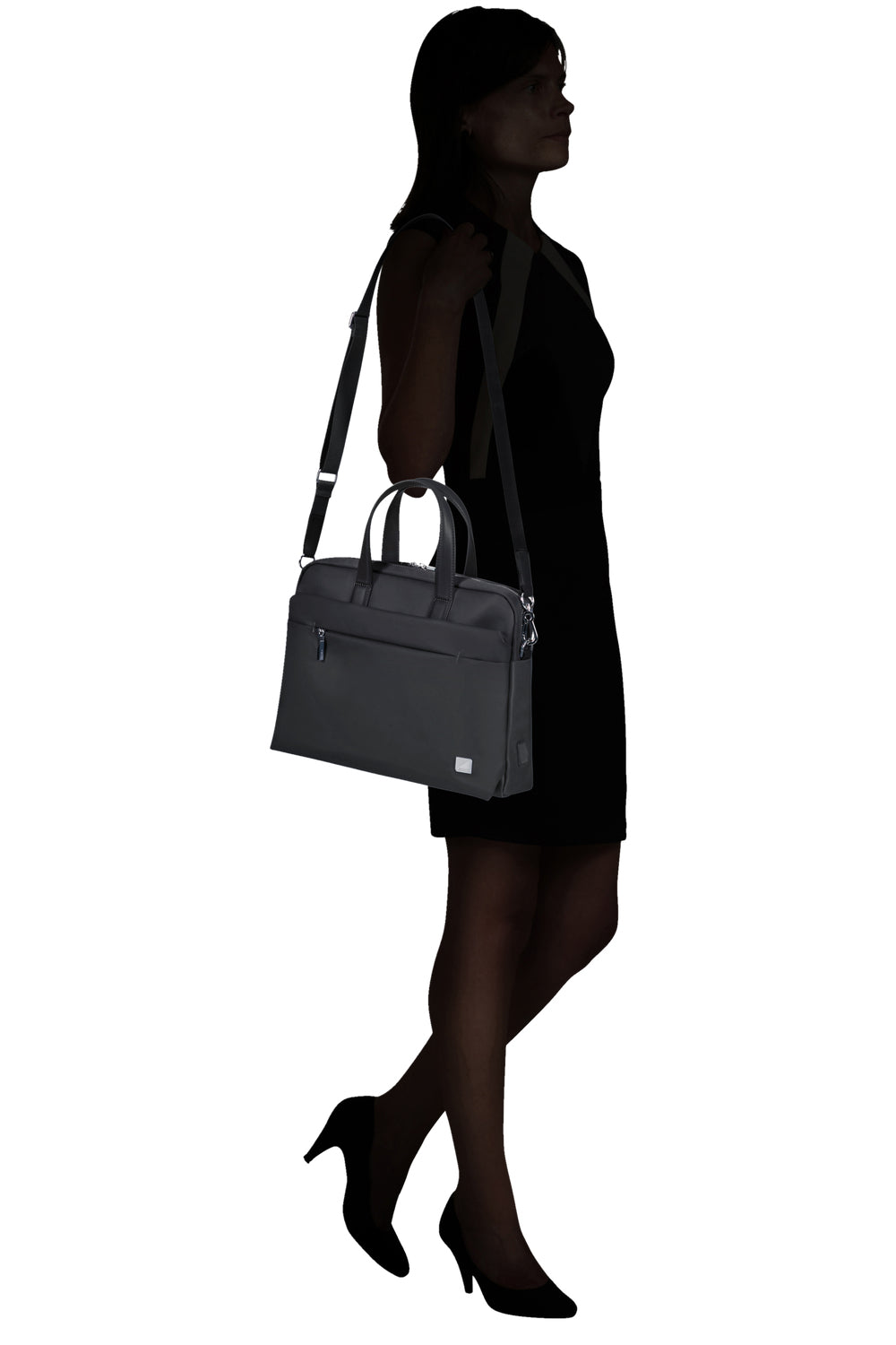 Samsonite Workationist Notebook-Tasche – 12 l, wasserabweisend, USB-Port, recyceltes PET (rPET), schwarz