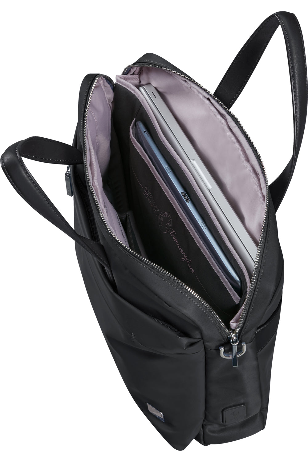 Samsonite Workationist Notebook-Tasche – 12 l, wasserabweisend, USB-Port, recyceltes PET (rPET), schwarz