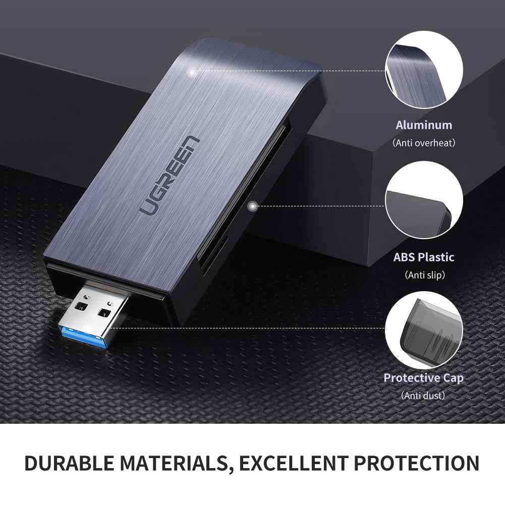Ugreen 50541 – 4-Bay Kartenleser, USB 3.2 Gen 1 (5 Gbit/s), für SD/MicroSD/CF