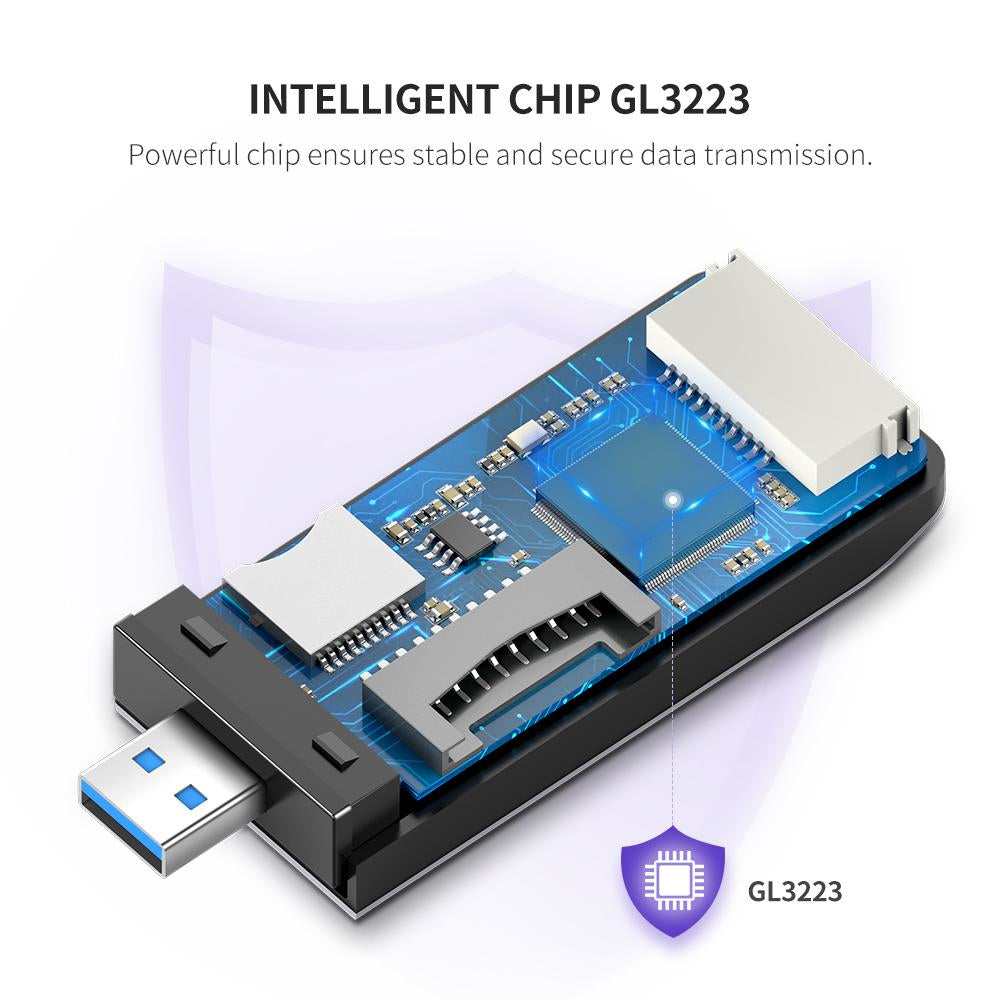 Ugreen 50541 – 4-Bay Kartenleser, USB 3.2 Gen 1 (5 Gbit/s), für SD/MicroSD/CF
