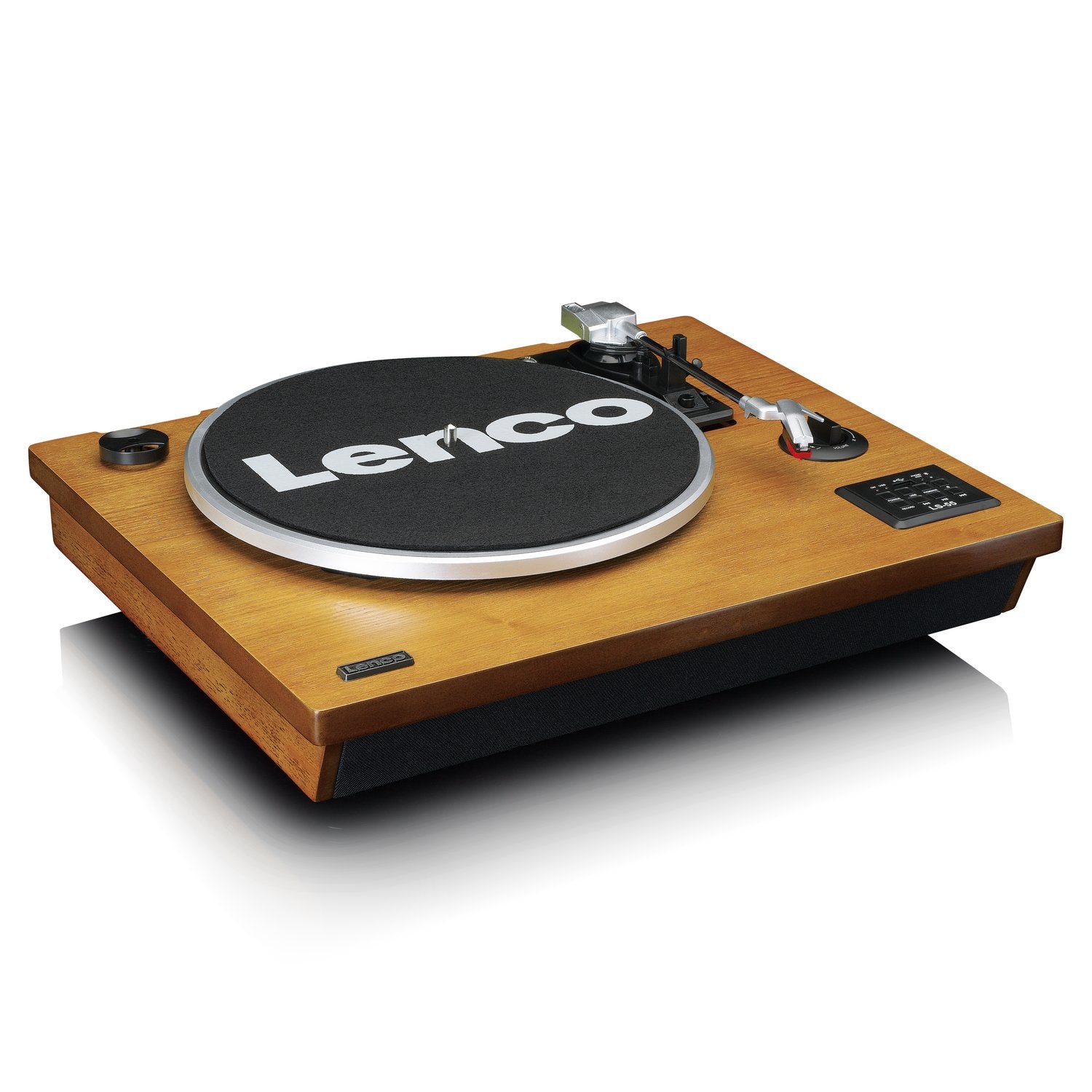 Lenco LS-55 – Plattenspieler (Riemenantrieb, halbautomatisch), Bluetooth, USB, 33⅓/45/78 U/min – Walnuss
