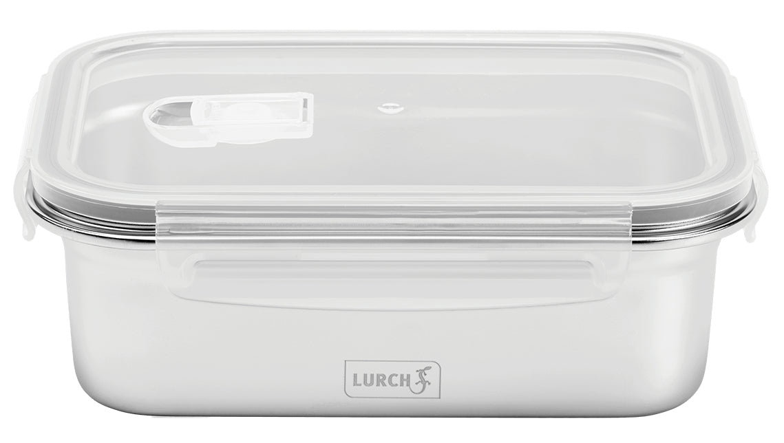 Lurch Lunchbox 1,2 l, 14,5 × 6,5 × 19,5 cm, Edelstahl/Kunststoff, silber, luftdicht
