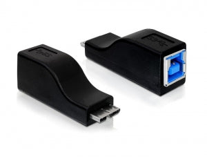 DeLOCK 65216 Adapter Micro-USB-B zu USB-B – USB 3.2 Gen 1 (5 Gbit/s), Nickel-beschichtete Kontakte, Schwarz