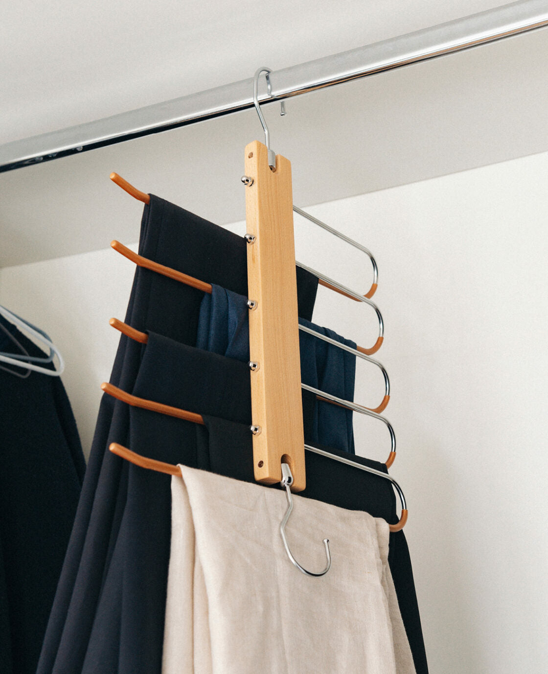 Esmée Wandgarderobe 5 Haken – Holz – Braun – 345 × 355 × 55 mm