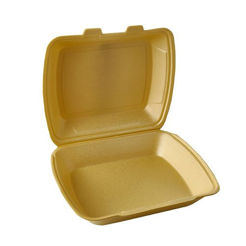 Papstar Take-away-Box, PS – 208 × 243 × 75 mm, gold – 100 Stk.