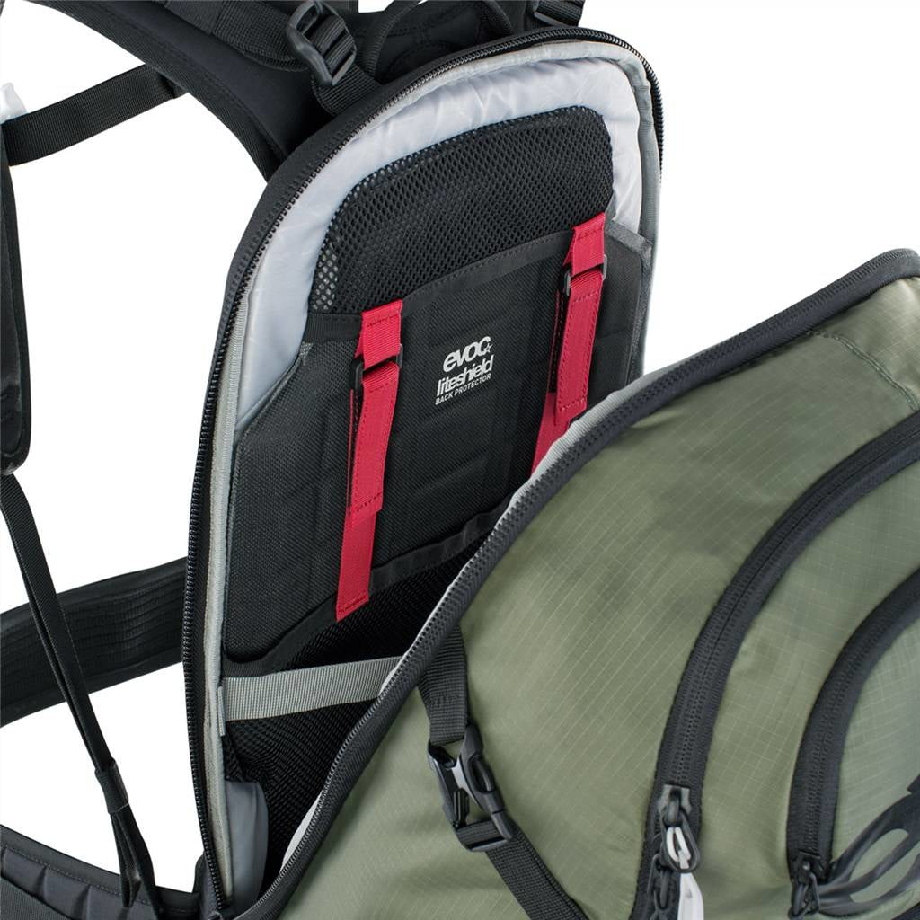 EVOC FR Tour E-Ride – Bike-Rucksack – 30 l, Nylon, olivgrün/schwarz, Trinksystem