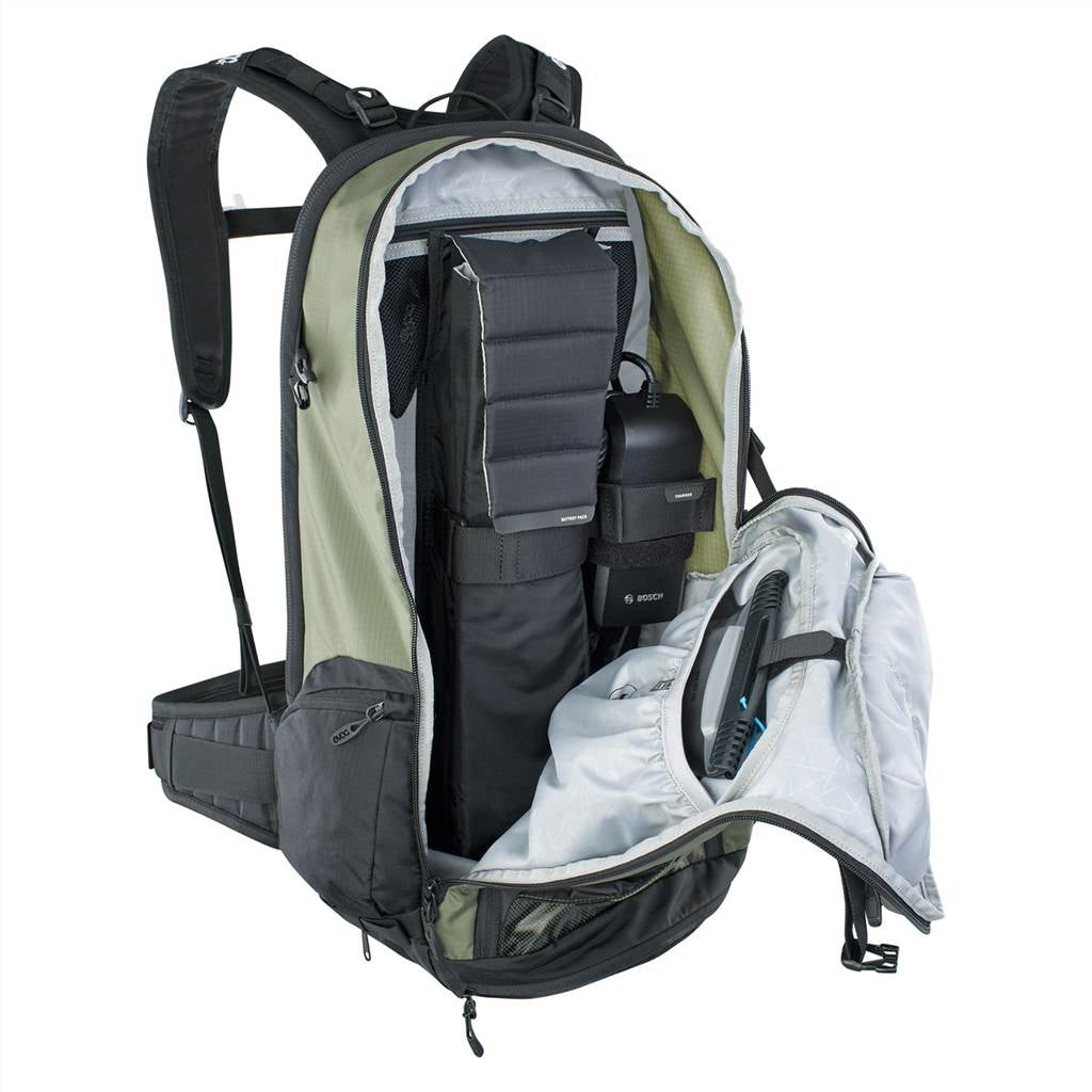 EVOC FR Tour E-Ride – Bike-Rucksack – 30 l, Nylon, olivgrün/schwarz, Trinksystem