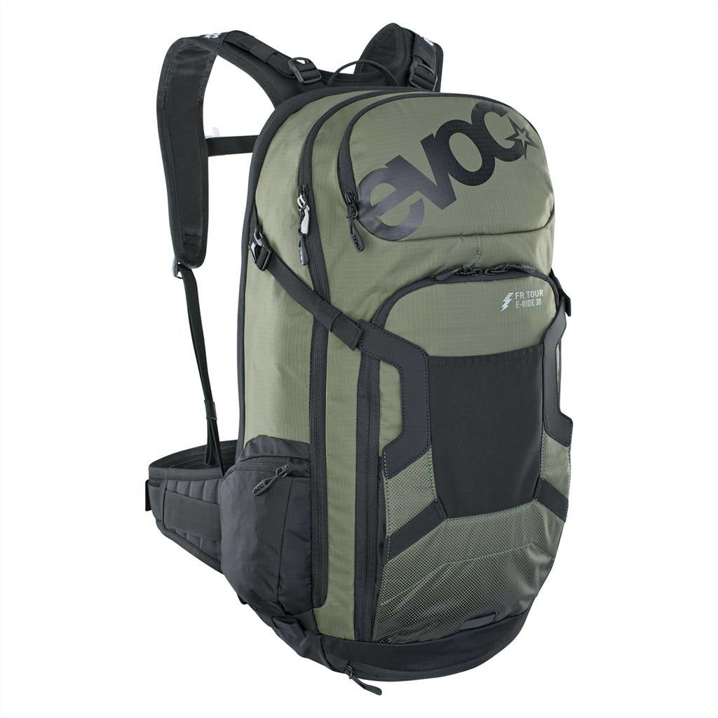 EVOC FR Tour E-Ride – Bike-Rucksack – 30 l, Nylon, olivgrün/schwarz, Trinksystem