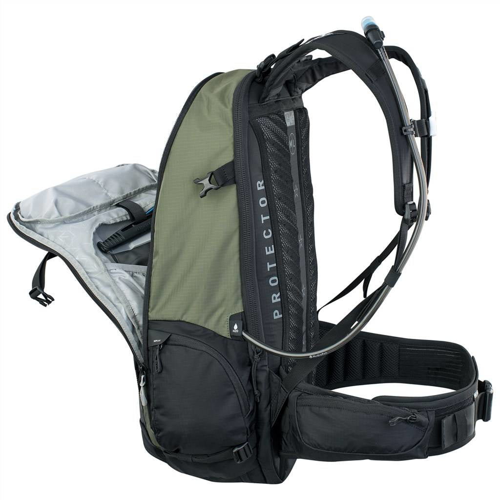 EVOC FR Tour E-Ride – Bike-Rucksack – 30 l, Nylon, olivgrün/schwarz, Trinksystem