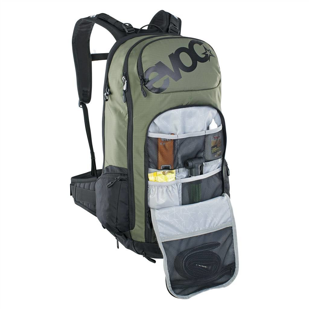 EVOC FR Tour E-Ride – Bike-Rucksack – 30 l, Nylon, olivgrün/schwarz, Trinksystem