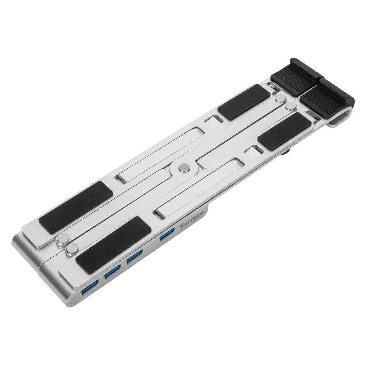 Targus Laptop-Ständer – bis 15,6", mit USB-Hub (4× USB-A, USB-C Host, PD 100 W) – Silber
