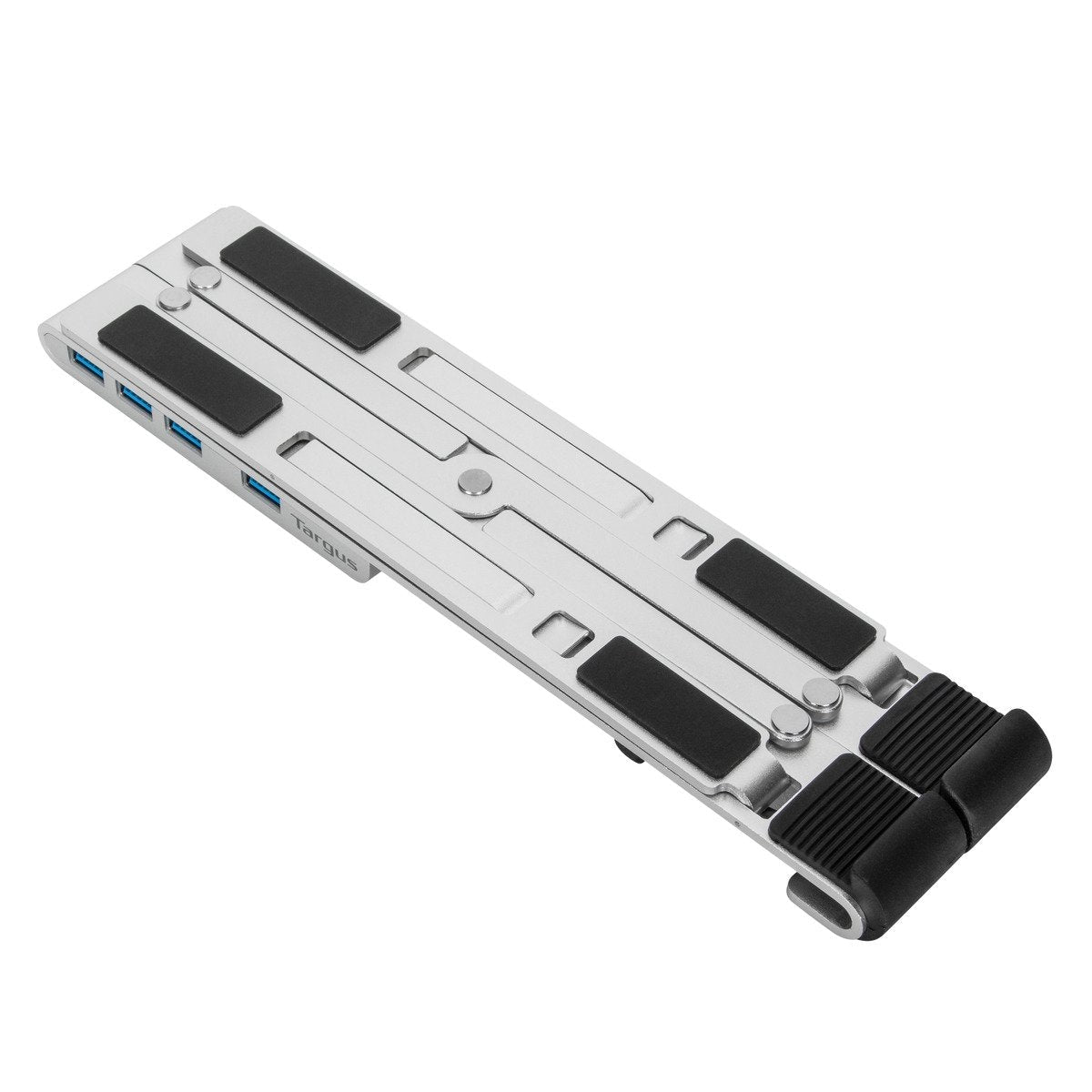 Targus Laptop-Ständer – bis 15,6", mit USB-Hub (4× USB-A, USB-C Host, PD 100 W) – Silber