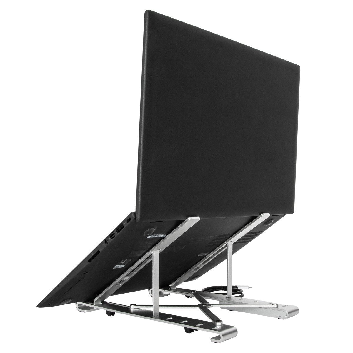 Targus Laptop-Ständer – bis 15,6", mit USB-Hub (4× USB-A, USB-C Host, PD 100 W) – Silber