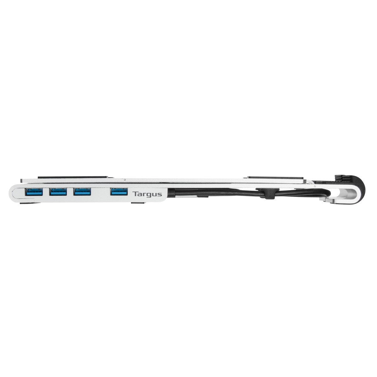 Targus Laptop-Ständer – bis 15,6", mit USB-Hub (4× USB-A, USB-C Host, PD 100 W) – Silber