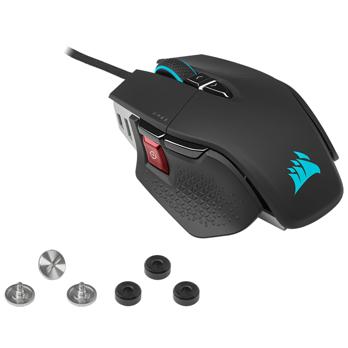 Corsair M65 Ultra RGB – Gaming-Maus – Kabelgebunden (USB‑A), 26000 DPI, Rechts, Schwarz