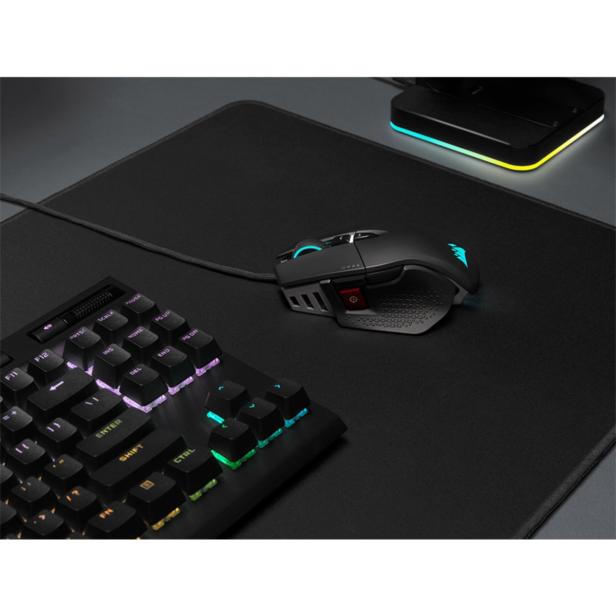 Corsair M65 Ultra RGB – Gaming-Maus – Kabelgebunden (USB‑A), 26000 DPI, Rechts, Schwarz