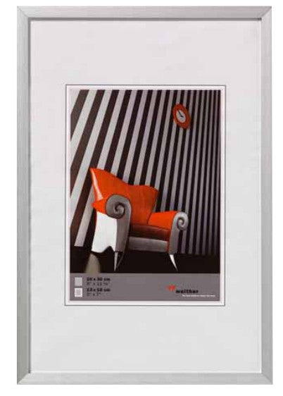 Walther Design Wechselrahmen, Kunststoff, Silber, 30 × 40 cm, mit Aufhänger – eco:plus