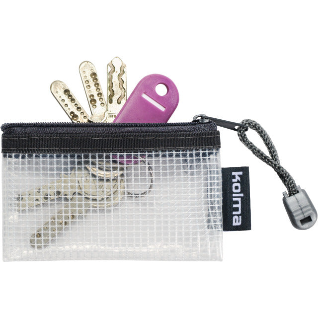 Kolma Reissverschlusstasche Etui – Anthrazit – Kunststoff – 10,5 × 6,5 × 0,4 cm