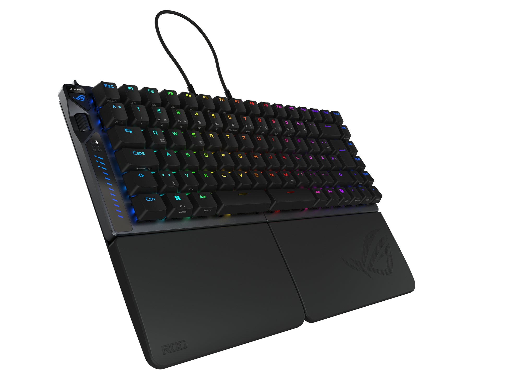ASUS ROG Falcata – Gaming-Tastatur 75% – Mechanisch – Bluetooth & 2,4 GHz (USB-A Empfänger) – RGB – Schwarz
