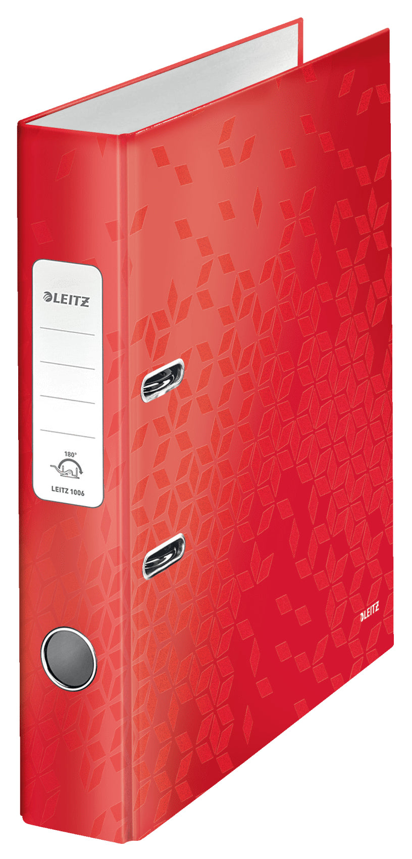 Leitz WOW 180° Ordner – für A4 – Rückenbreite 5,2 cm – Rot
