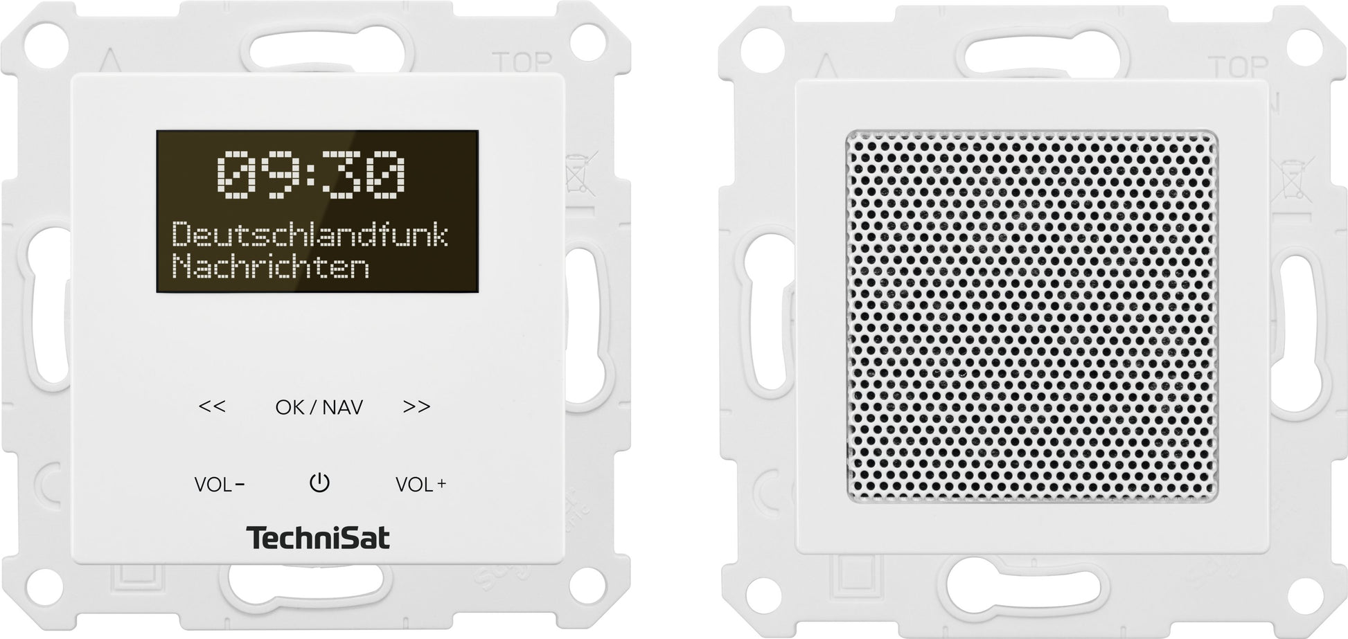 TechniSat DigitRadio Up 55 – DAB+, UKW, Bluetooth, WLAN – Weiss