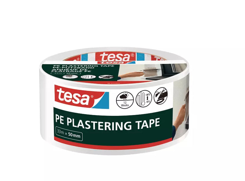 TESA Putzband, weiss – 50 mm × 33,0 m, Polyethylen, innen/aussen