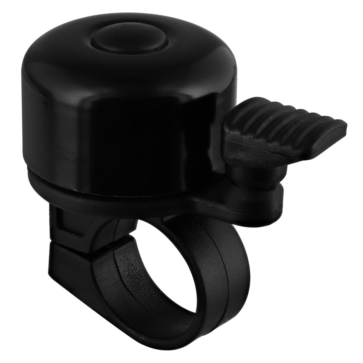 T'nB Lenkerklingel – Stahl-Dome, kompakt – für Lenker Ø 25 mm – 55×35×40 mm – schwarz – 1 Stk.