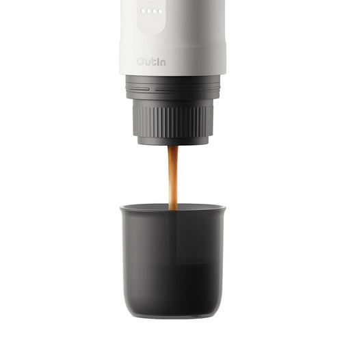 Outin Nano Espressomaschine (Siebträger) – für Nespresso und andere, 20 bar, 0,1 l, weiss, 0,9×1,9×2,5 cm
