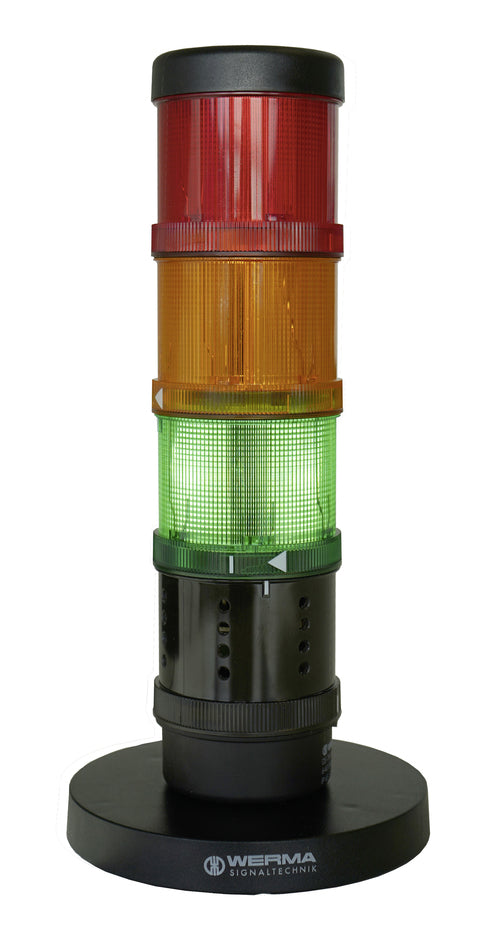 Werma 649.000.10 – CO2-Ampel, 230 V AC, Grün/Rot/Gelb