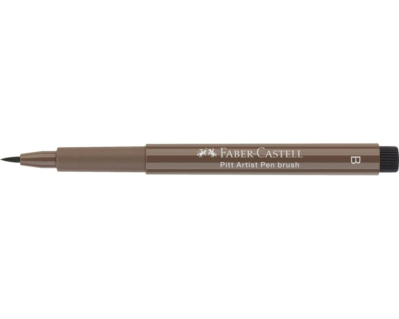Faber-Castell Pitt Artist Pen Brush – Pinselstift, 2,5 mm, pigmentiert, wasserfest, walnussbraun