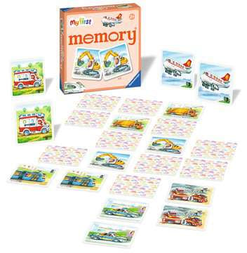 Ravensburger Memory My First Memory Extra Gross Fahrzeuge – 2–4 Spieler, ab 2 J., d/f/i/e, 24 Karten