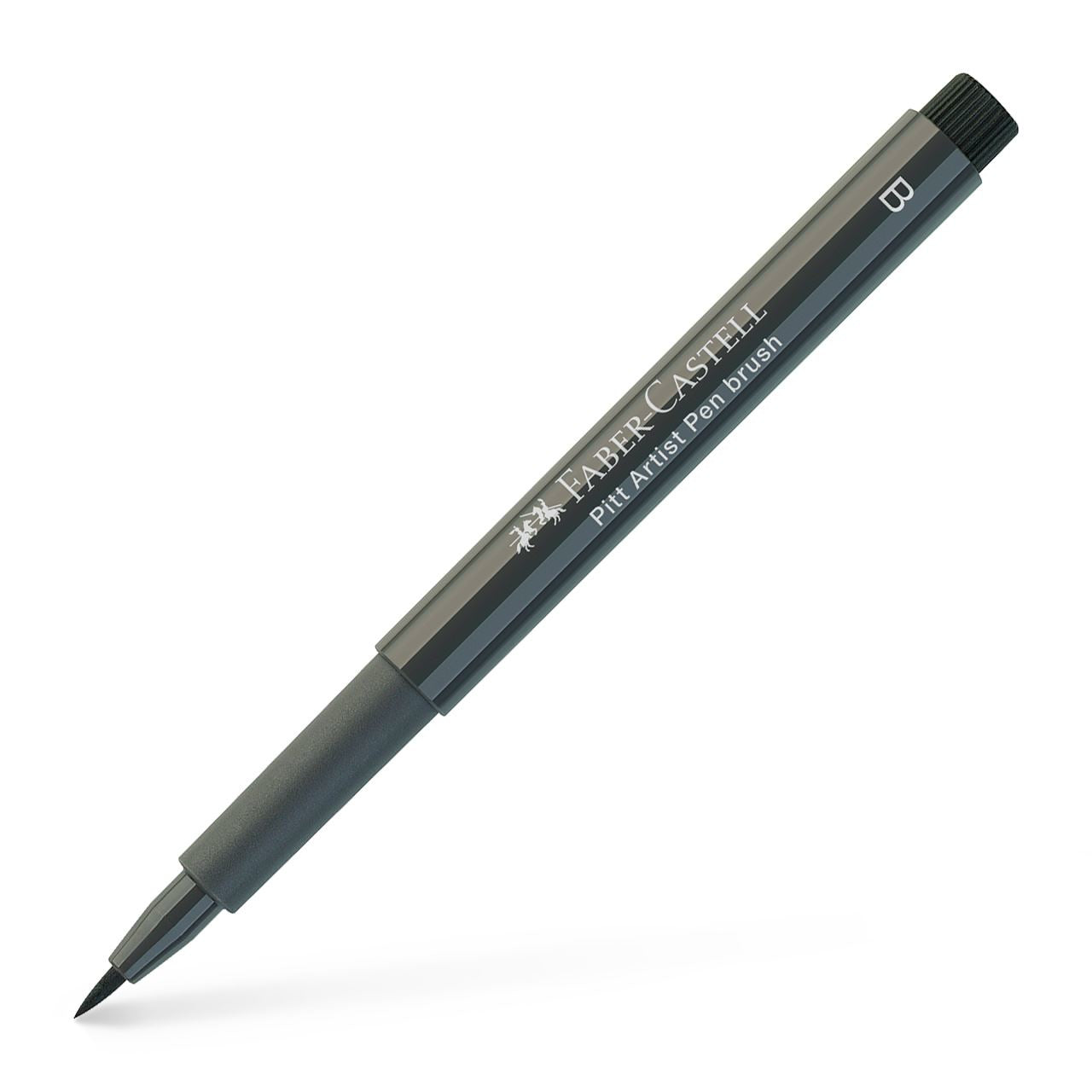 Faber-Castell Pitt Artist Pen Pinselstift – Pinselspitze, 2,5 mm, pigmentiert, wasserfest, warmgrau