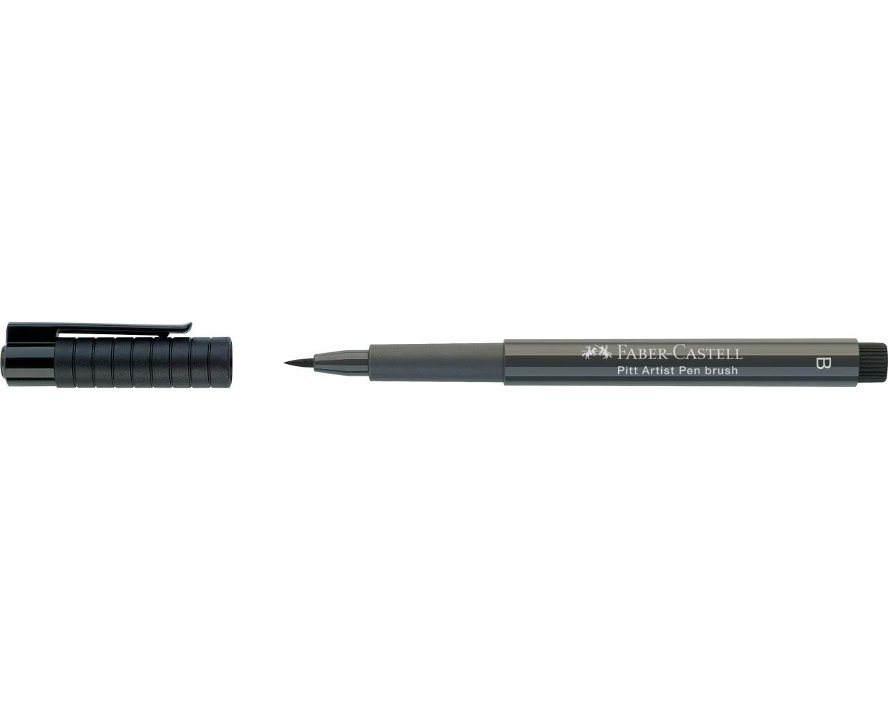 Faber-Castell Pitt Artist Pen Pinselstift – Pinselspitze, 2,5 mm, pigmentiert, wasserfest, warmgrau