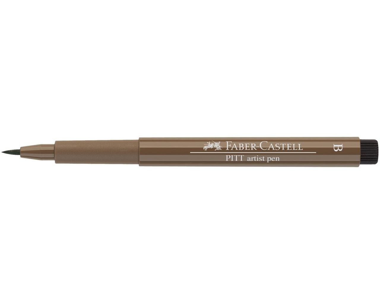Faber-Castell Pitt Artist Pen Pinselstift – Pinselspitze, 2,5 mm, pigmentierte, wasserfeste Tinte, Nougat