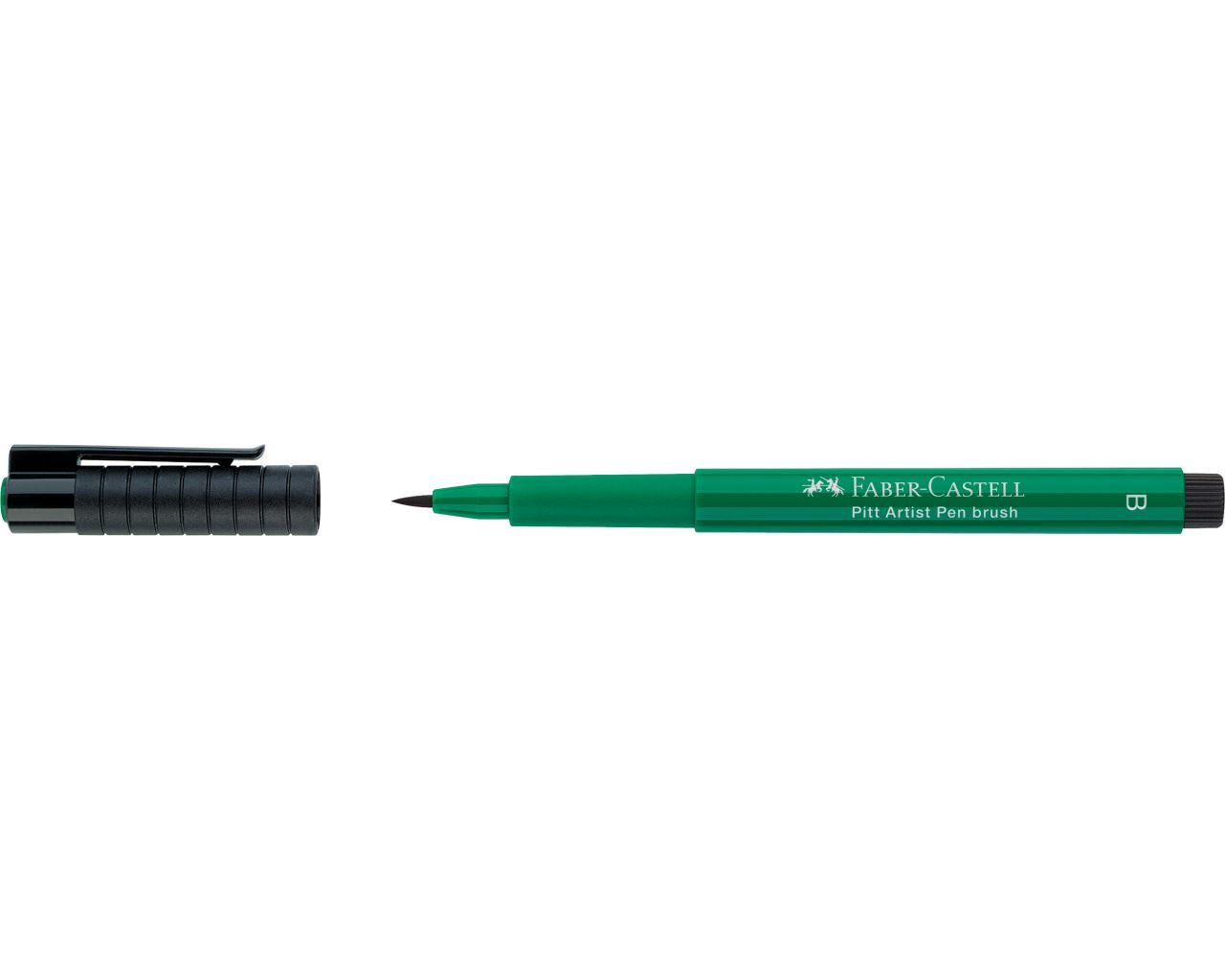 Faber-Castell Pitt Artist Pen Brush Pinselstift – 2,5 mm, pigmentiert, wasserfest, Phthalogrün dunkel